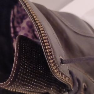 Black lace-up boots G by Guess with zipper edge detail